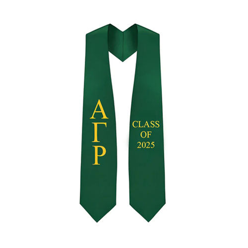 Alpha Gamma Rho Greek Lettered Stole w/ Year