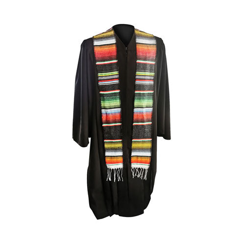 Black Mexican Serape Graduation Stole/Sash