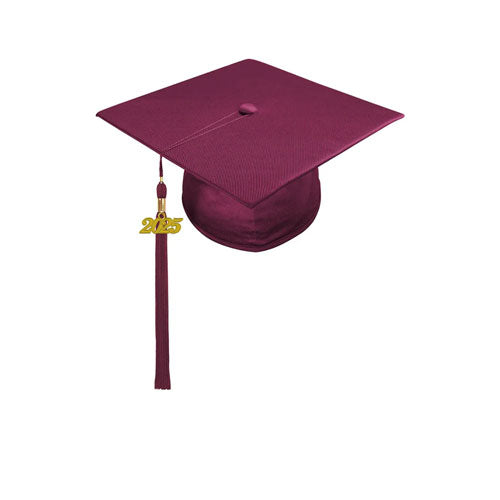 Child Shiny Maroon Cap & Tassel - Preschool & Kindergarten Graduation