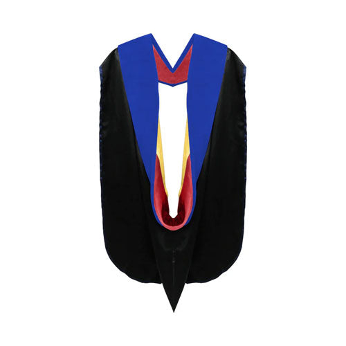 PHD Hood Royal Blue Velvet - Red & Gold