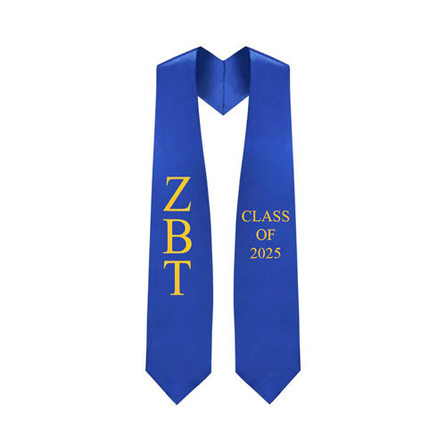 Zeta Beta Tau Lettered Stole w/ Year