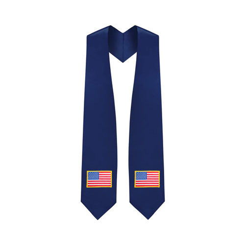 United States of America Embroidered Patch Stole - American Flag Patch Sash