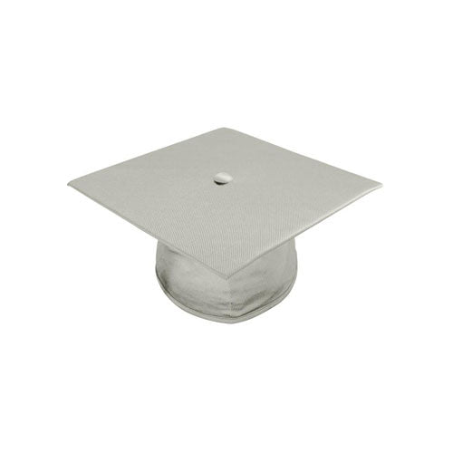 Shiny Silver Bachelors Graduation Cap - College & University