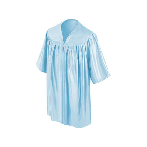 "Child Shiny Light Blue Graduation Gown - Preschool & Kindergarten Gowns "