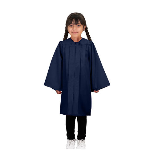 Child Matte Navy Blue Graduation Gown - Preschool & Kindergarten Gowns