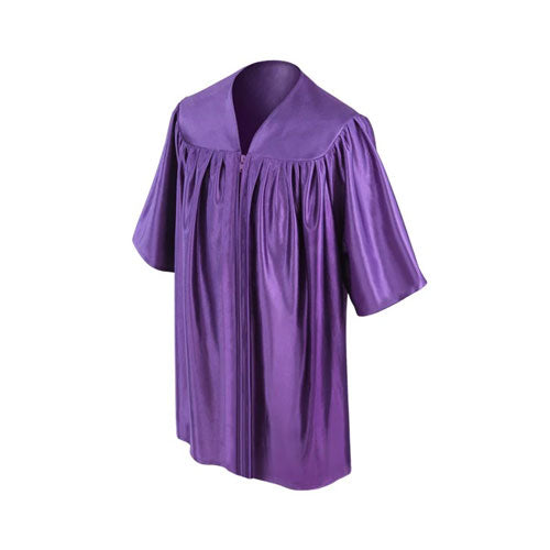 Child Shiny Purple Graduation Gown - Preschool & Kindergarten Gowns