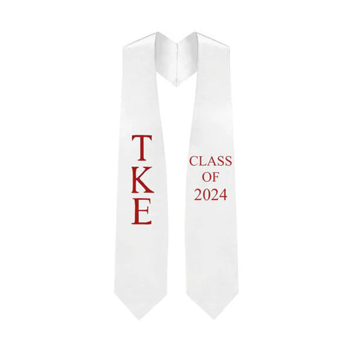 Tau Kappa Epsilon Lettered Stole w/ Year