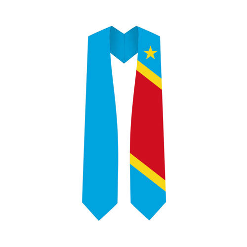 The Rep of the Congo Graduation Stole - The Rep of the Congo Flag Sash