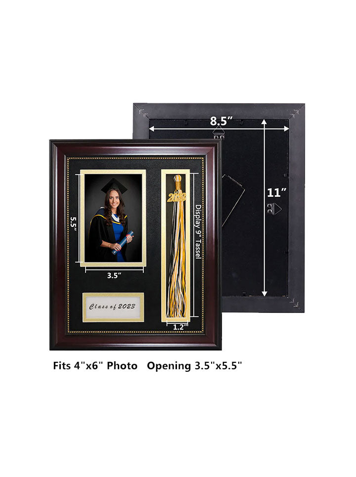 Graduation Shadow Box Frame for Photo with Tassel Insert - 3 Sizes Available