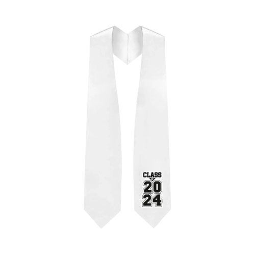 White "Class of 2024" Graduation Stole