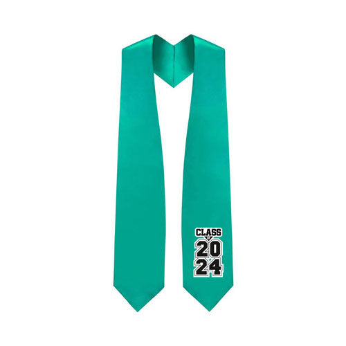 Emerald Green "Class of 2024" Graduation Stole