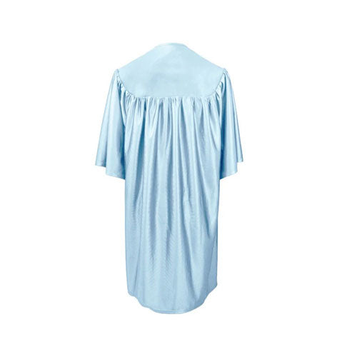 "Child Shiny Light Blue Graduation Gown - Preschool & Kindergarten Gowns "