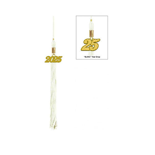 Matte White High School Cap & Tassel - Graduation Caps