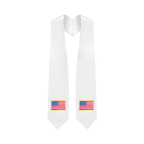 United States of America Embroidered Patch Stole - American Flag Patch Sash