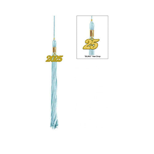 Shiny Light Blue High School Cap & Tassel - Graduation Caps