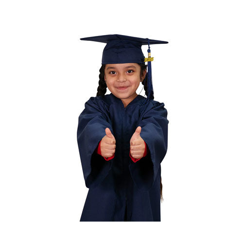 Child Matte Navy Blue Graduation Cap & Gown - Preschool & Kindergarten