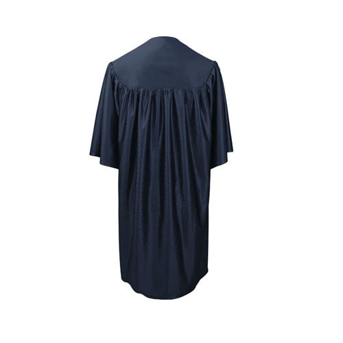 Child Shiny Navy Blue Graduation Cap & Gown - Preschool & Kindergarten