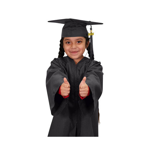 Child Matte Black Cap & Gown - Preschool & Kindergarten