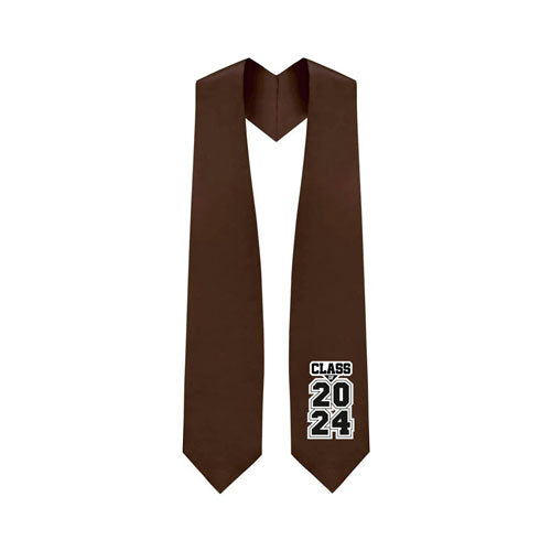 Brown "Class of 2024" Graduation Stole