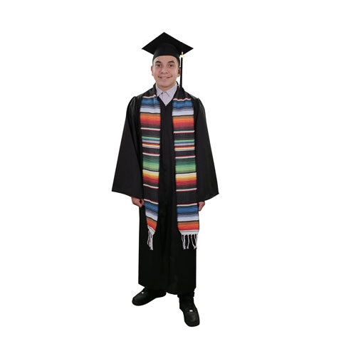 Black Mexican Serape Graduation Stole/Sash