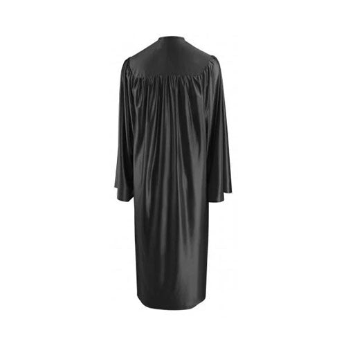 Shiny Black Bachelors Graduation Gown - College & University