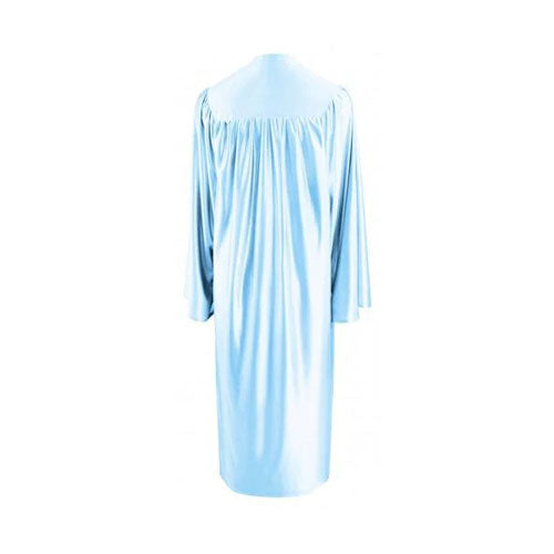 Shiny Light Blue Bachelors Graduation Gown - College & University