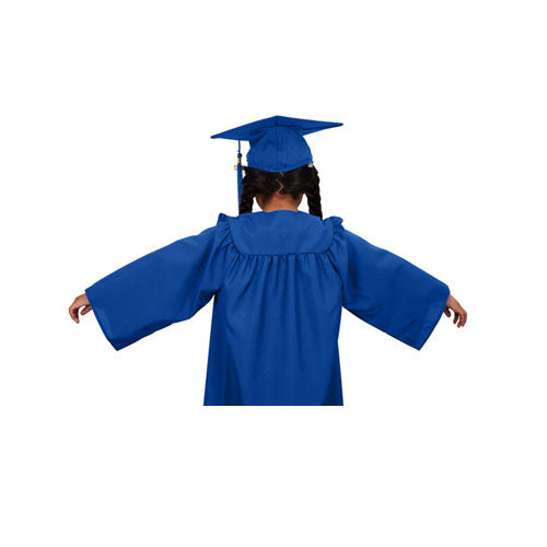 Child Matte Royal Blue Graduation Cap & Gown - Preschool & Kindergarten