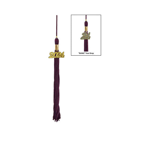 Matte Burgundy High School Cap & Tassel - Graduation Caps