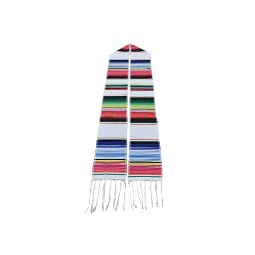 White Mexican Serape Graduation Stole/Sash