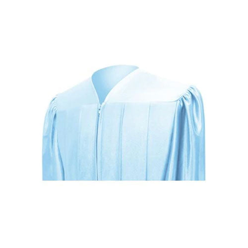 Shiny Light Blue Bachelors Cap & Gown - College & University