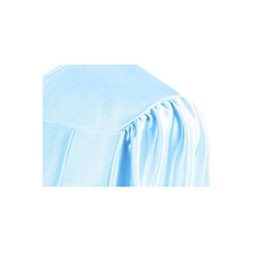 Shiny Light Blue Bachelors Cap & Gown - College & University