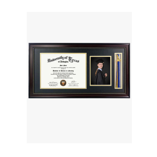 Certificate Document Recycled Polystyrene Frame with Tassel Holder for 8.5"x11'' - 4 Colors Available