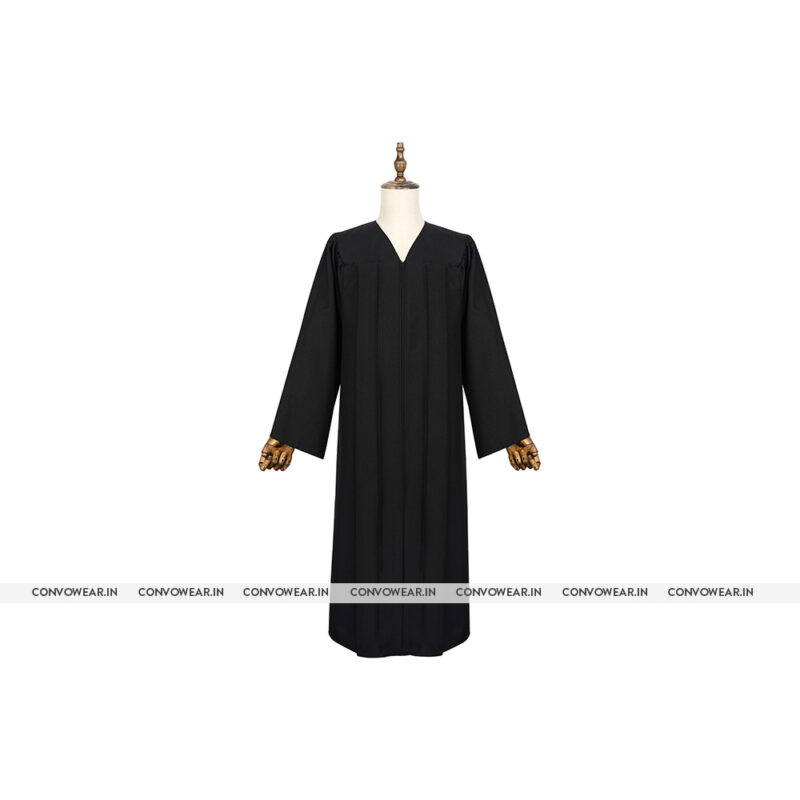 Black Matte Gown & Hat ( cotton)