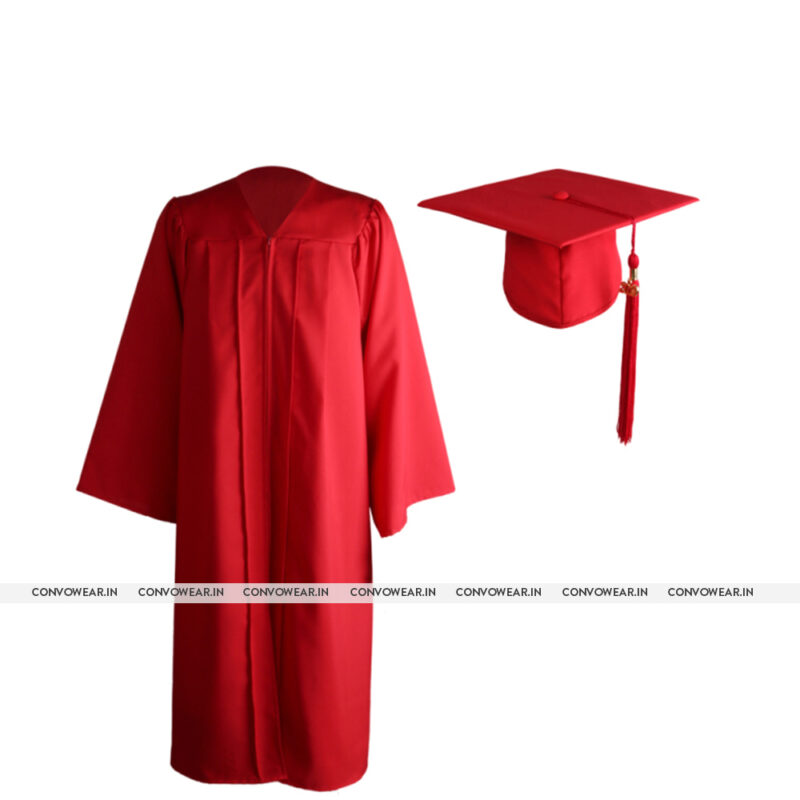 MATT FINISH RED HAT AND GOWN 2