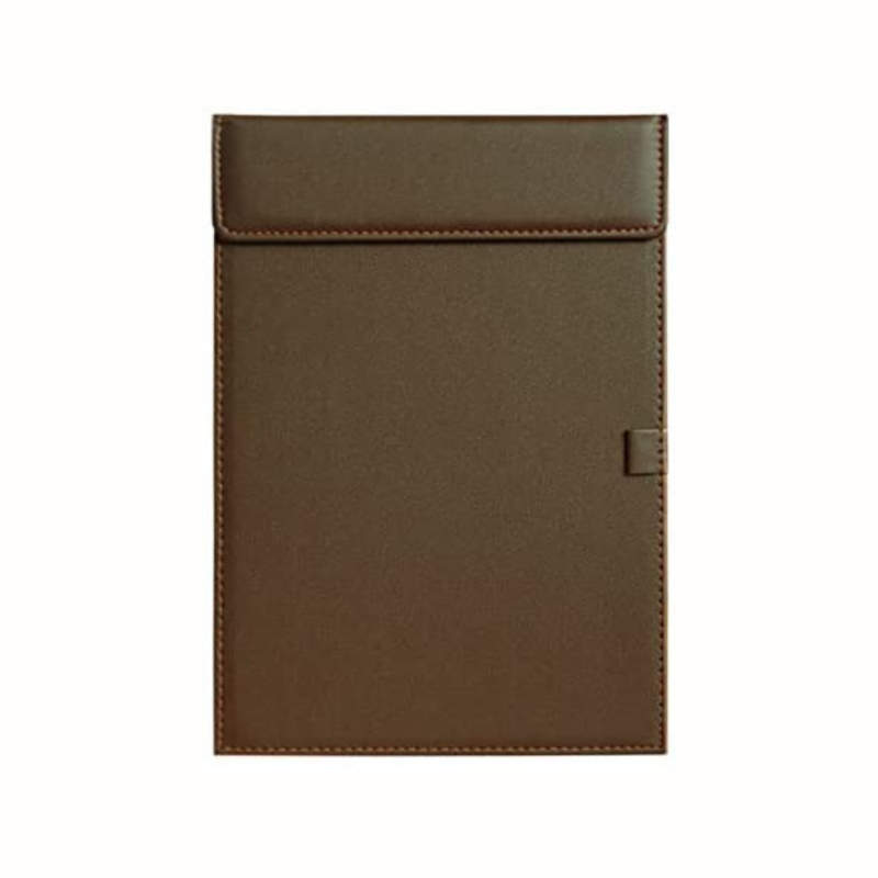 Leather Office Desk Pad Tablet File Folder with Paper Clip